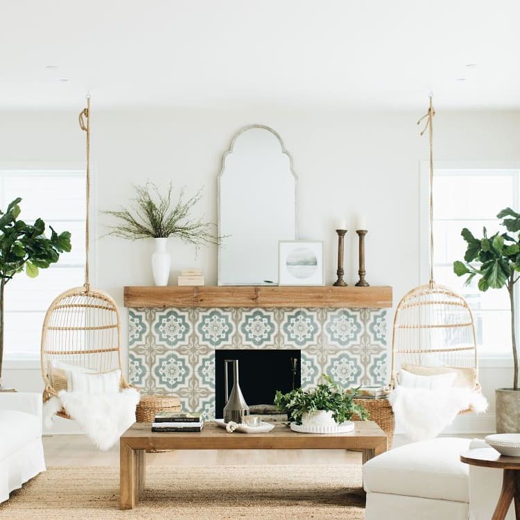 Add Pattern for a Playful Coastal Fireplace