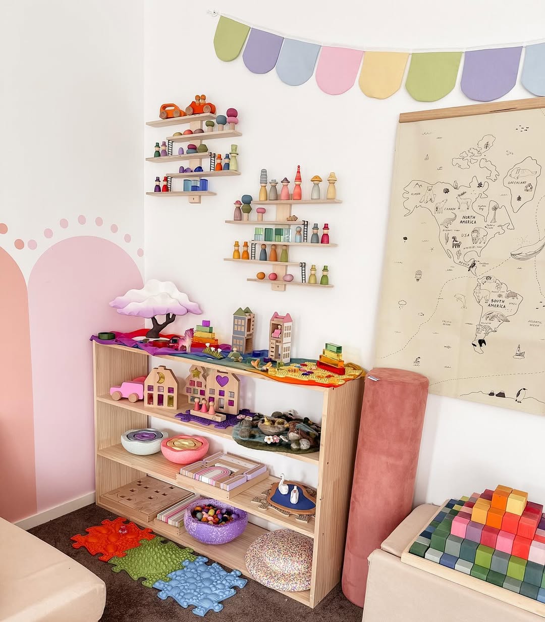 Colorful Playroom With Organized Charm