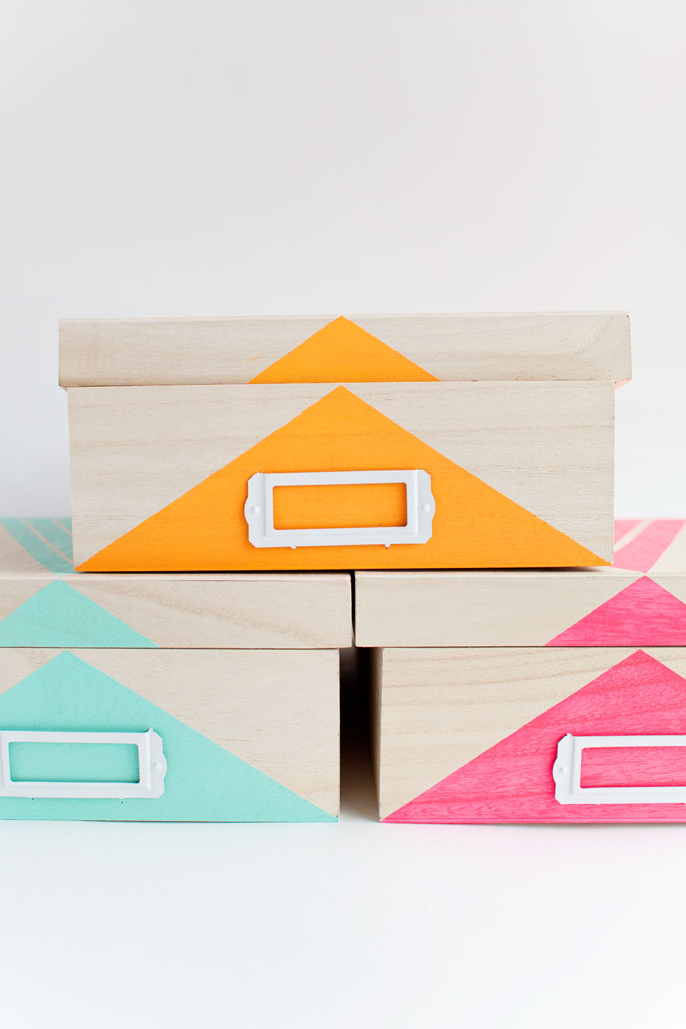 Colorful Painted Desk Storage Boxes