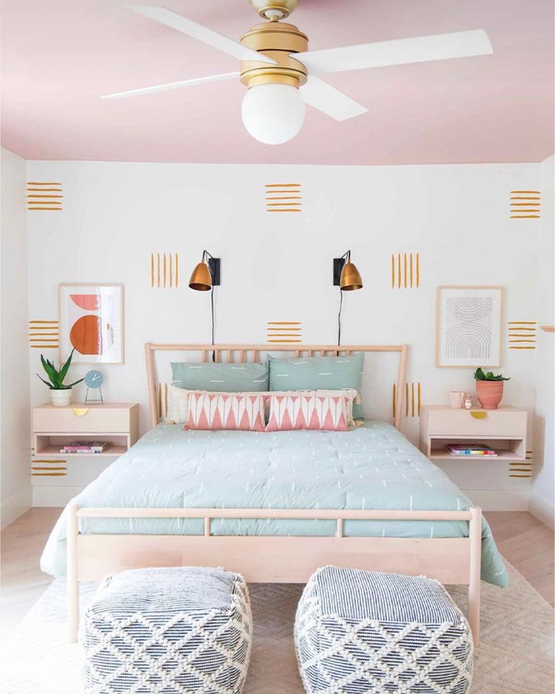 13. Poufs and Ottomans For More Comfort For White Bedroom Ideas