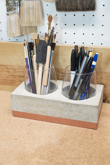 Concrete holders for pens
