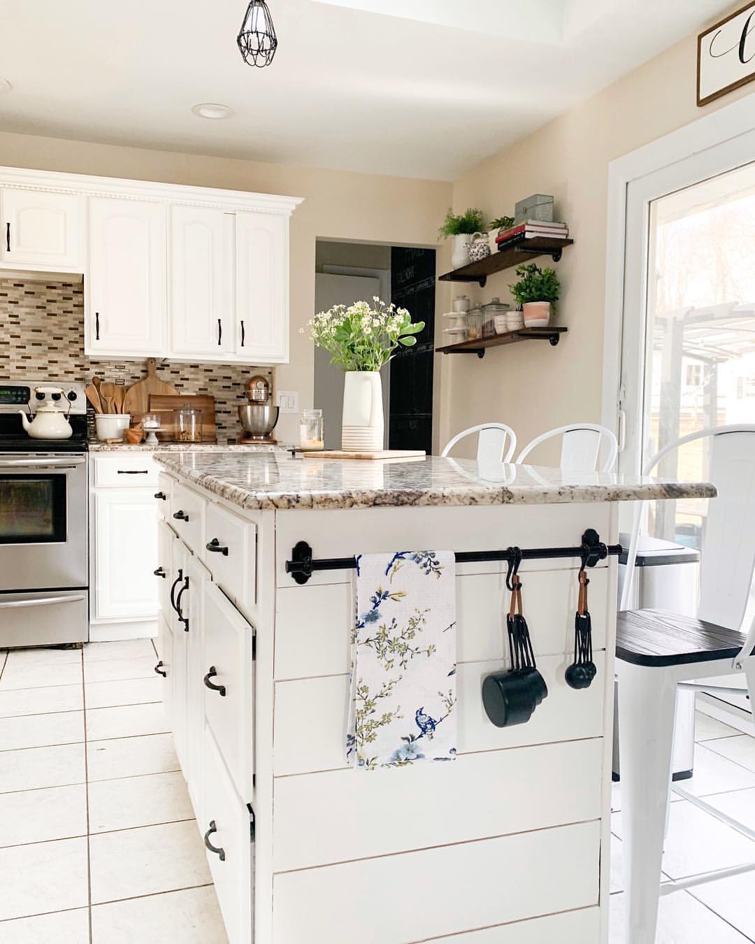 Cottage Core Classic Shiplap Kitchen Island