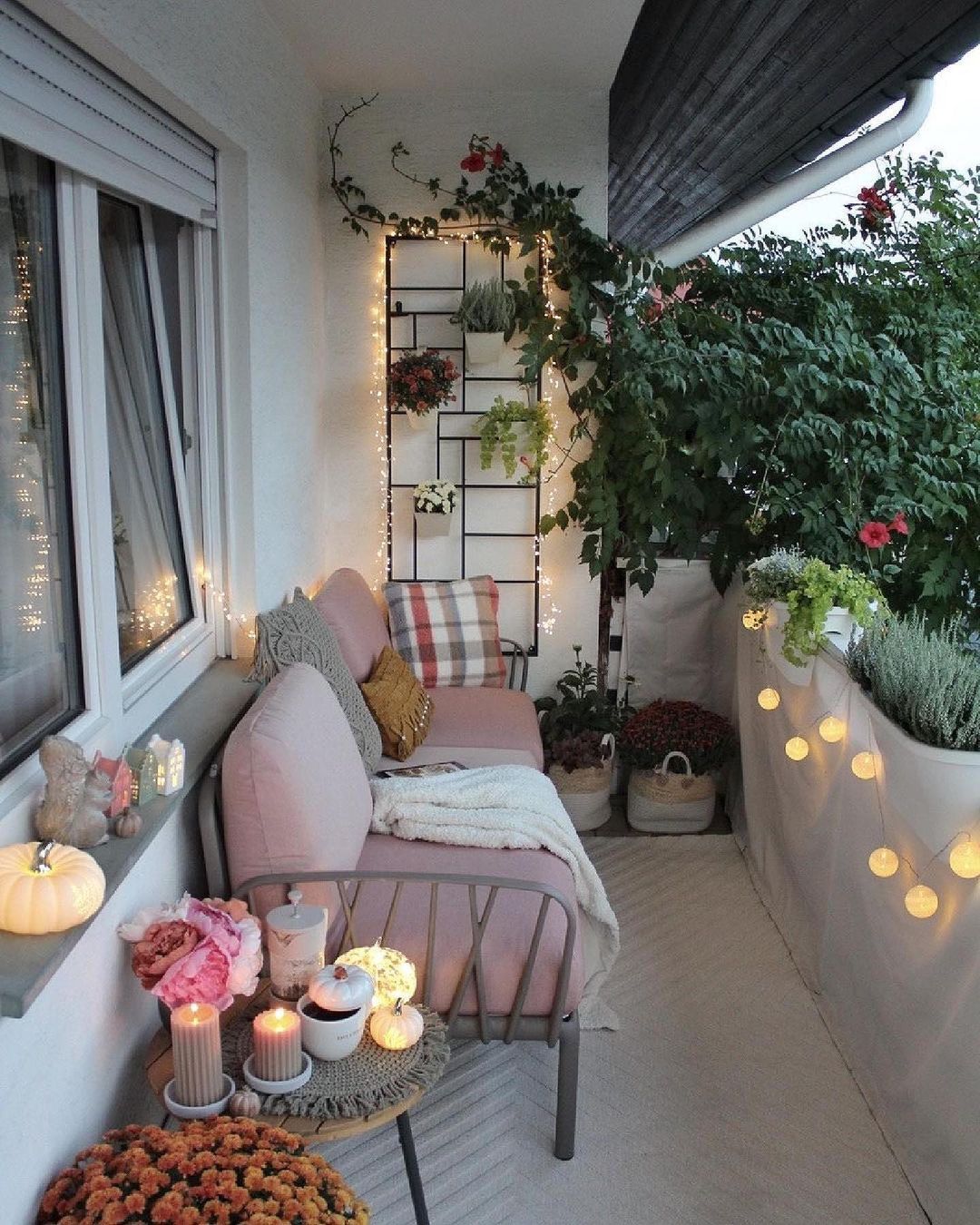 Cozy Blush Soft Pink Balcony