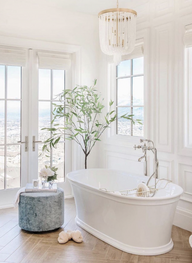 Crystal Bead Bathroom Chandelier