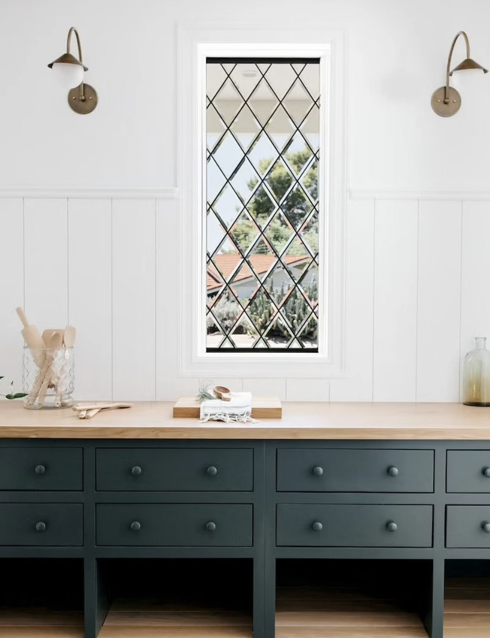 Custom Diamond Pane Window