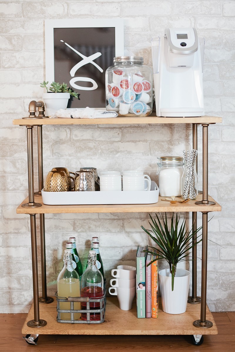 Customizable DIY Coffee Bar Cart for Different Spots