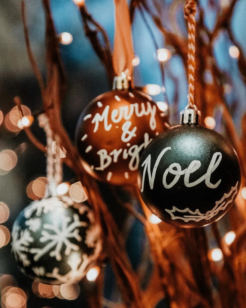 Dainty Handpainted Christmas Bauble