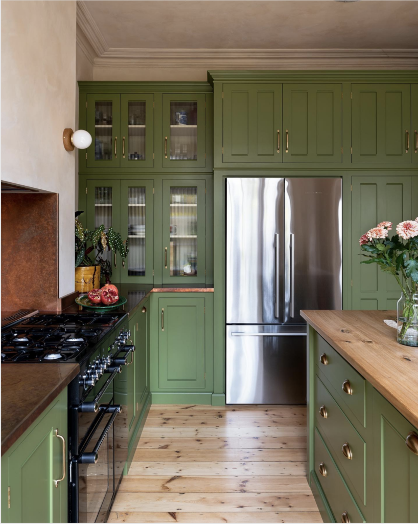 Dark Forest Green Kitchen Cabinets