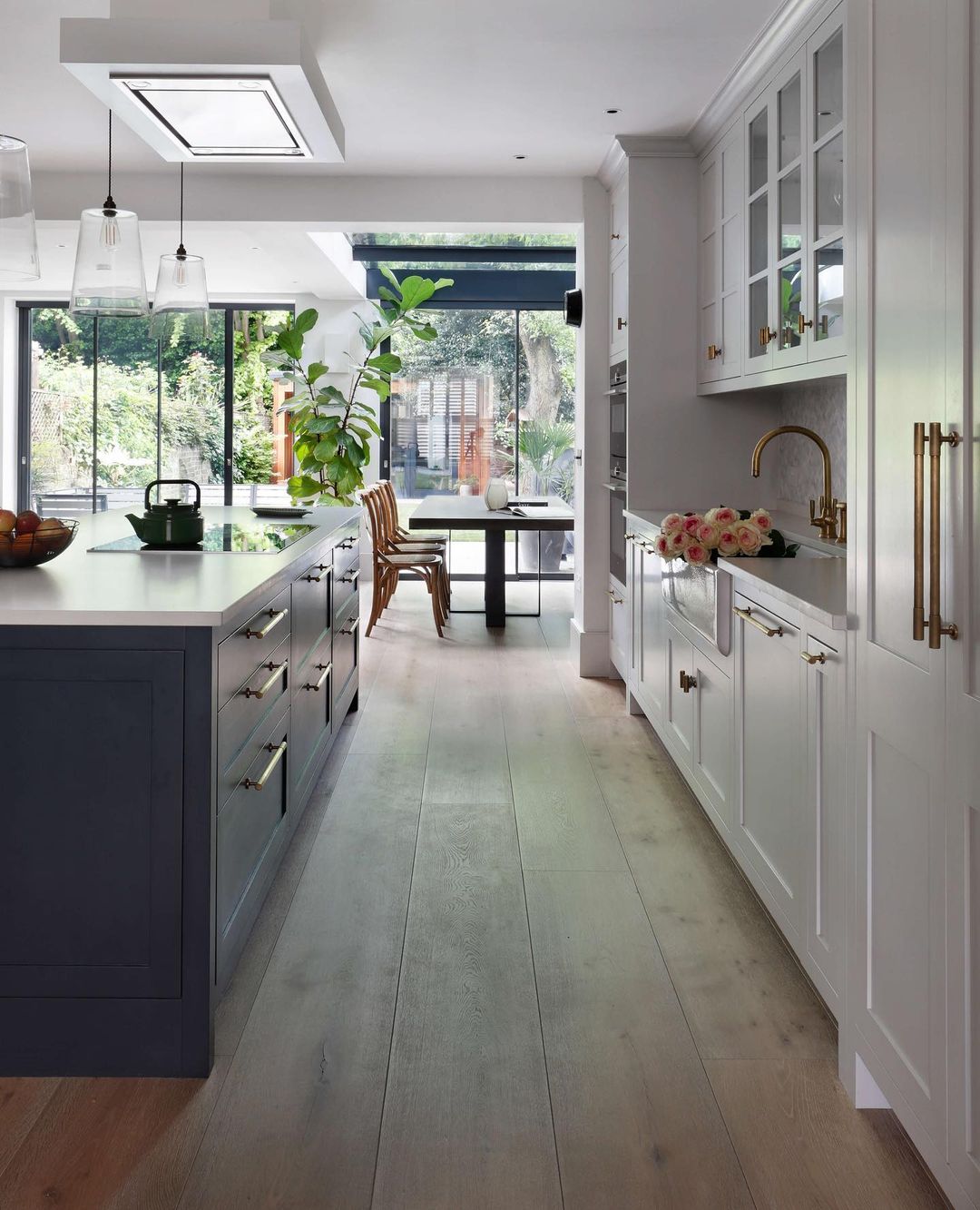 Dark Grey Kitchen with Light Accents
