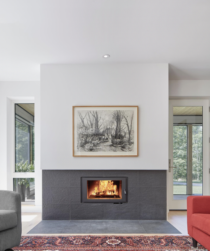 Dark Grey Tile Fireplace Surrounds