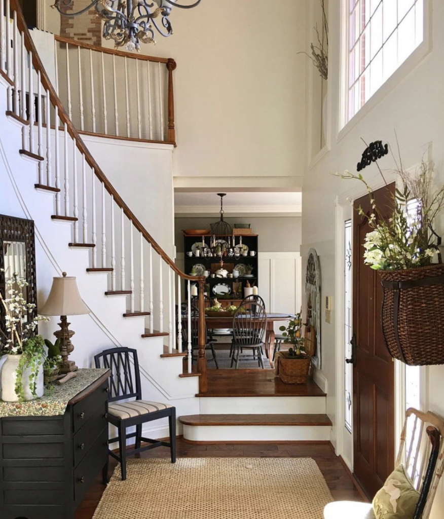 Dark Wood Spiral Staircase