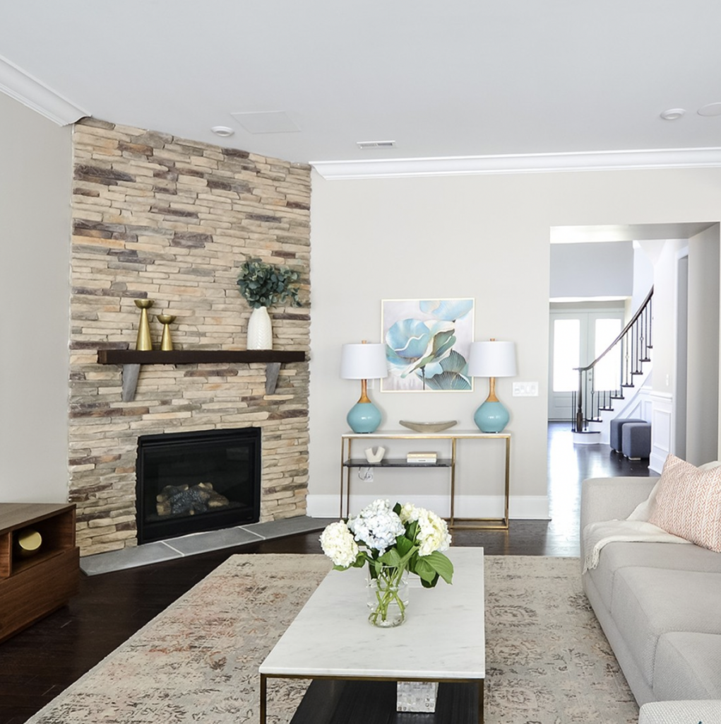 Decor for a Corner Fireplace