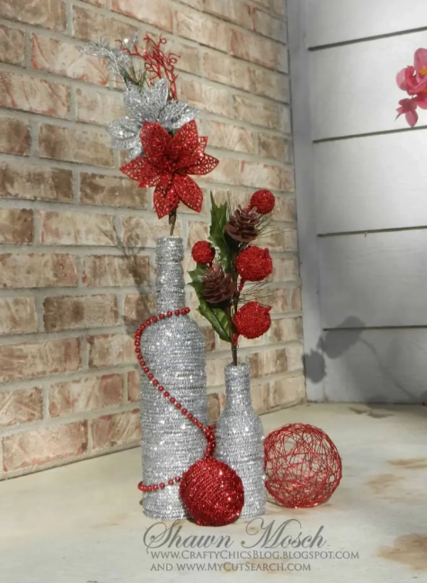 Christmas wine bottle crafts