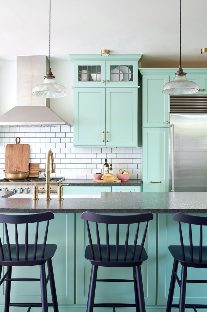 Deep Blue Kitchen Cabinets