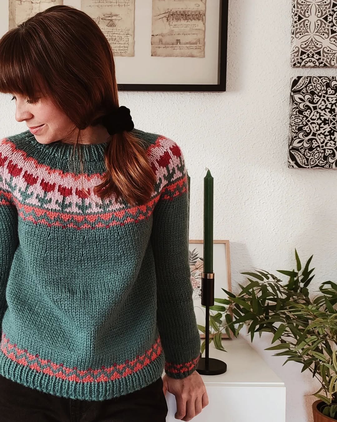 Deep Green Fair Isle Knit Garment