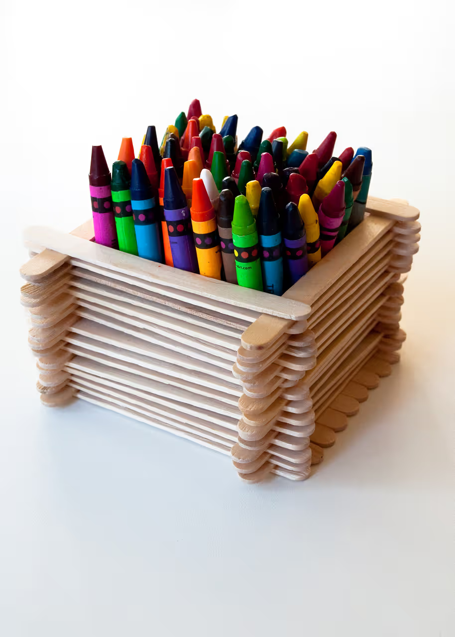 Desk Organizer Made from Popsicle Sticks