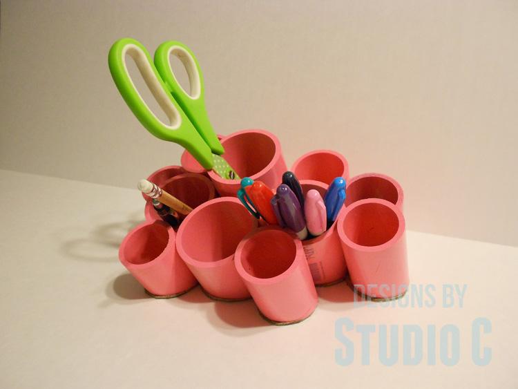 Desk Organizer Made from PVC Pipe