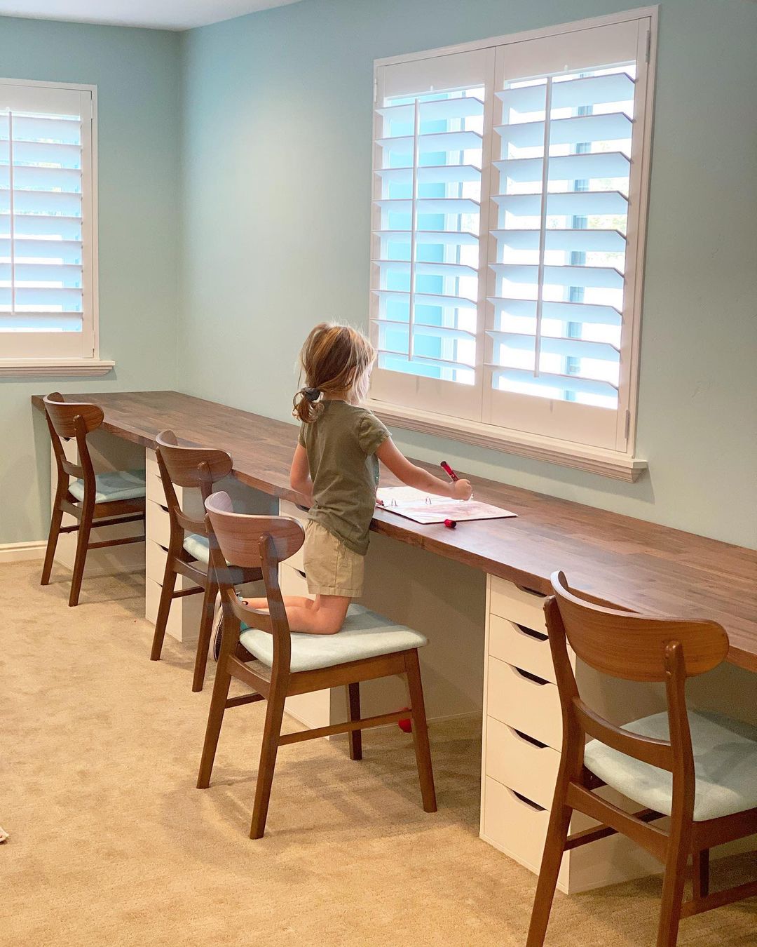 Desk with Ikea-inspired style