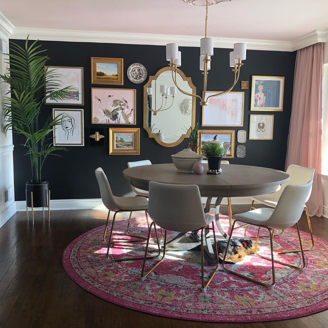 Gallery Wall Dining Room Accent Wall Interior Design