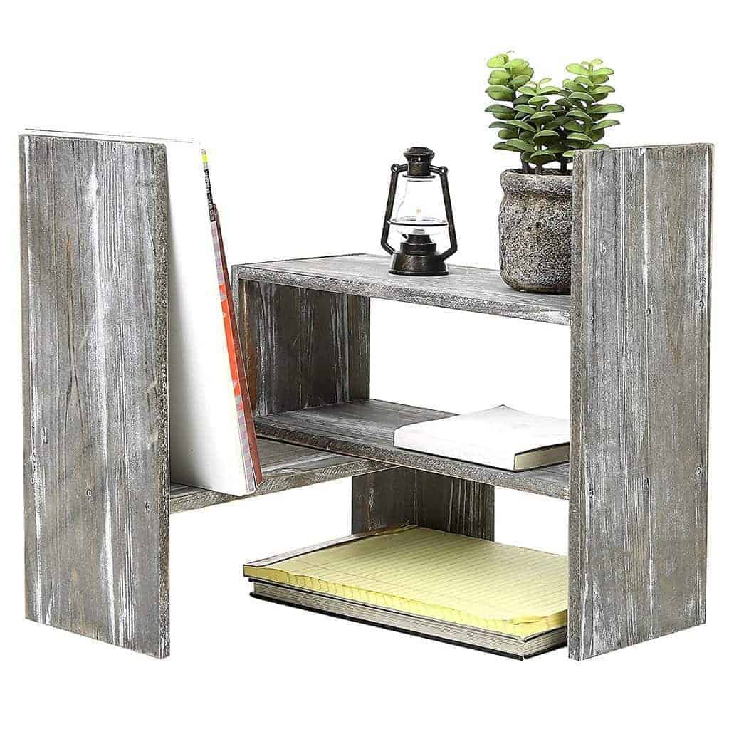 DIY Adjustable Wood Desk Shelf