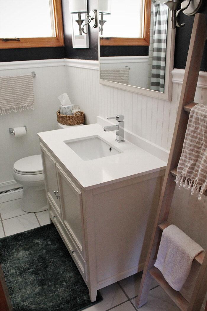 DIY Bathroom Beadboard Paneling
