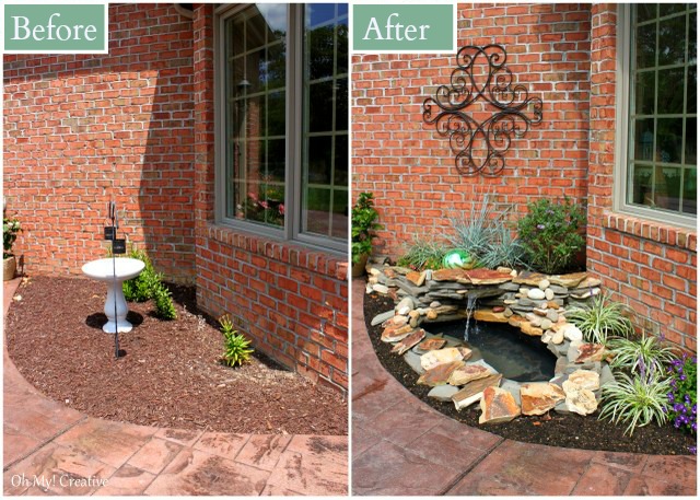 DIY Covered River Rock Pond