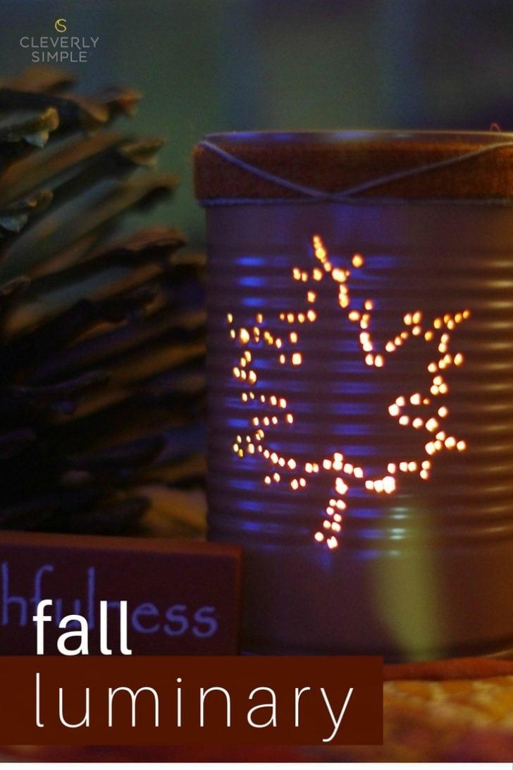 DIY Dollar Tree Fall Luminaries