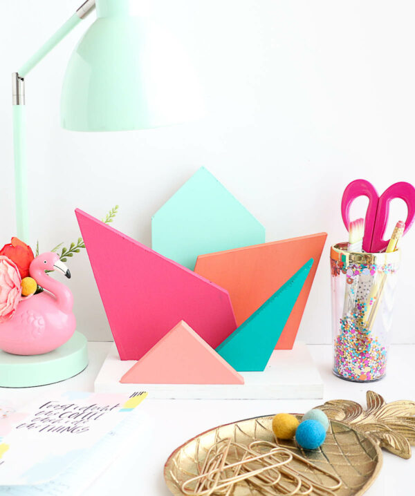 DIY Geometric Wood Organizer
