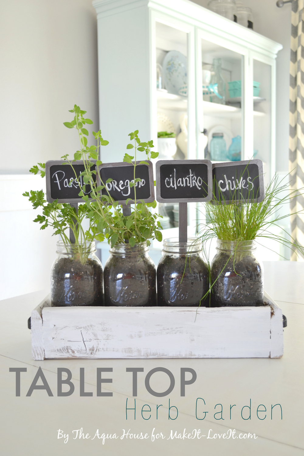 DIY Indoor Tabletop Pallet Herb Garden