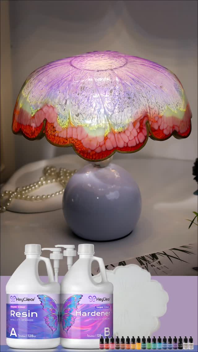 DIY Lamp with a Resin Shade