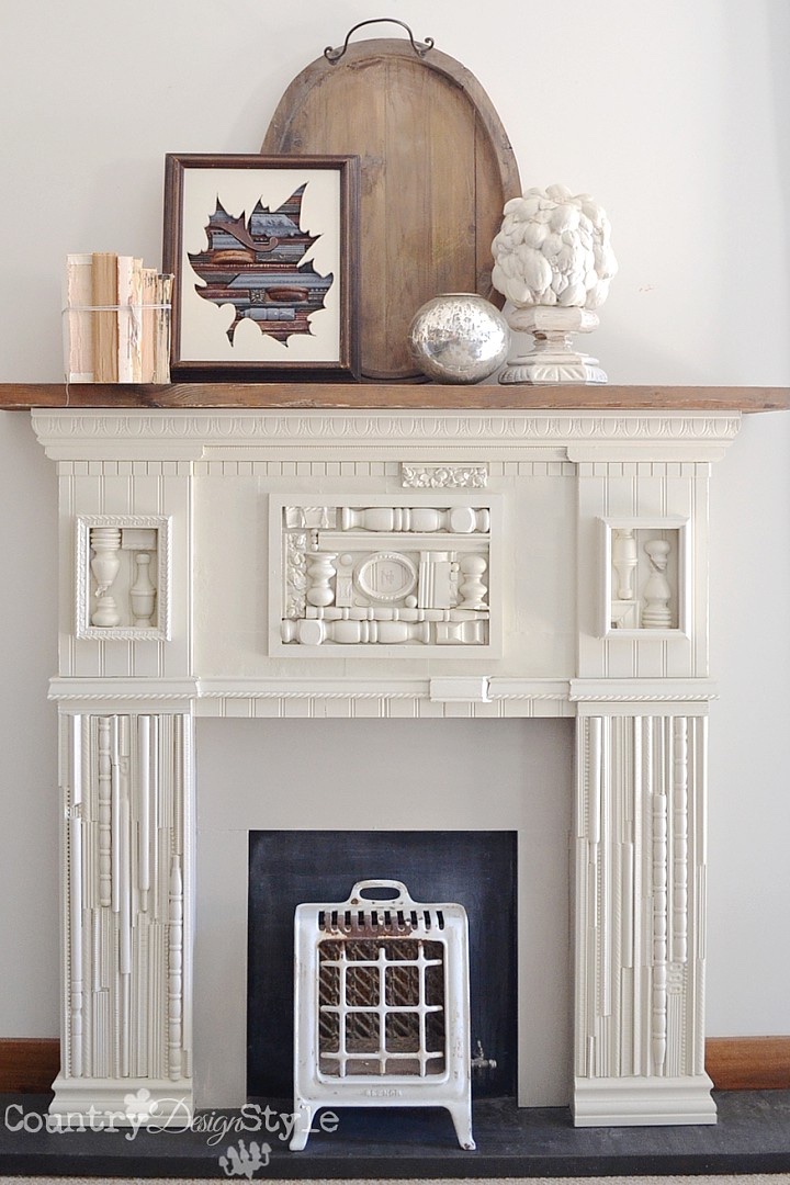 DIY Mantel Built from Scrap Wood for an Electric Stove