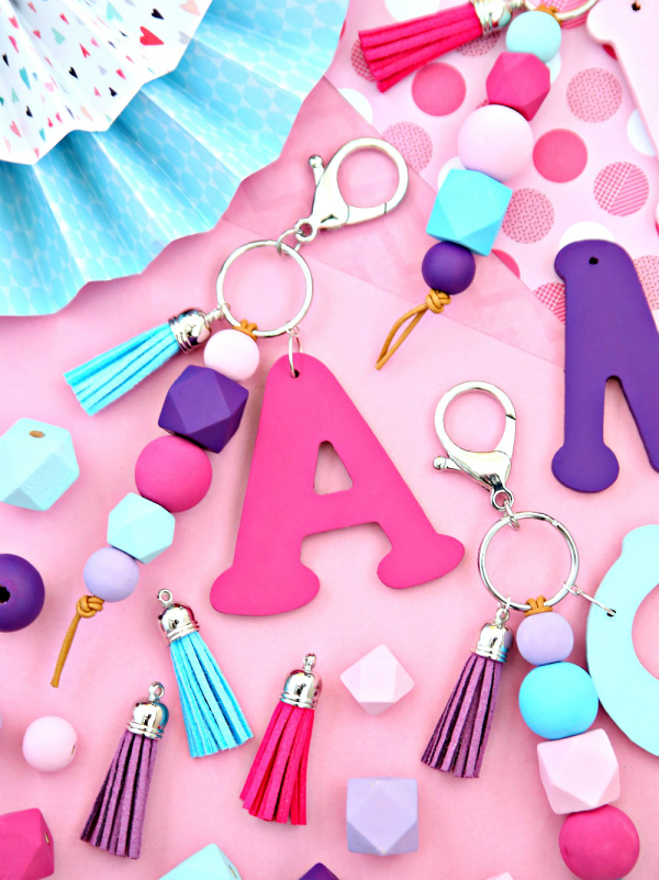 DIY Monogram Wood Keychain