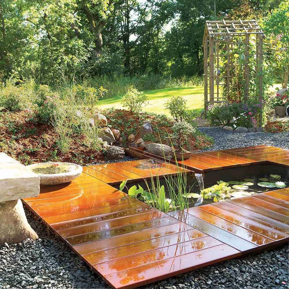DIY Pond with a Pallet Deck