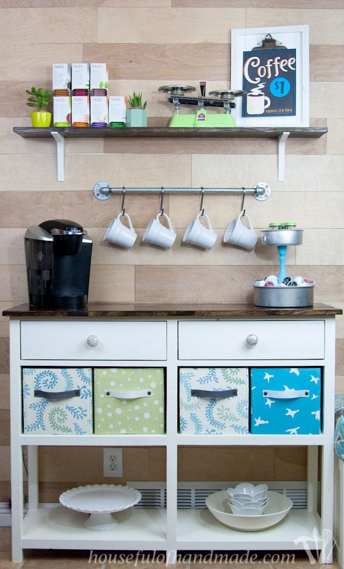DIY Rustic Modern Coffee Nook for Small Spaces