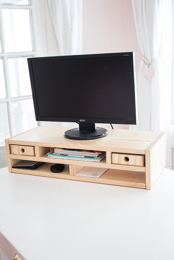 DIY Wood Monitor Raiser