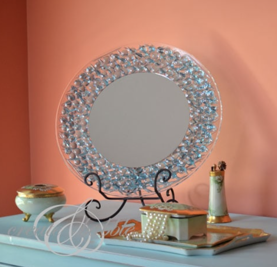 Dollar Store Stone Dresser Mirror