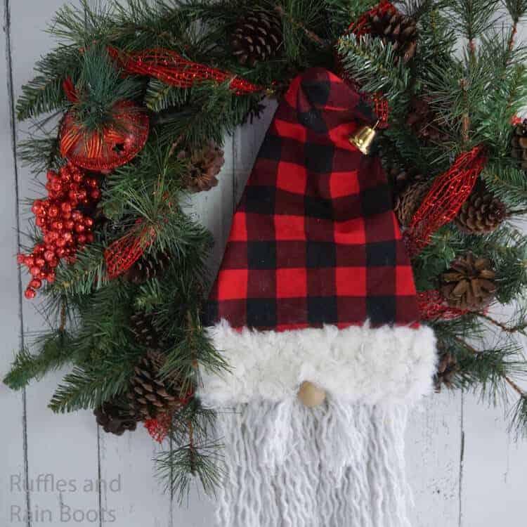 Dollar Tree Christmas Gnome Wreath