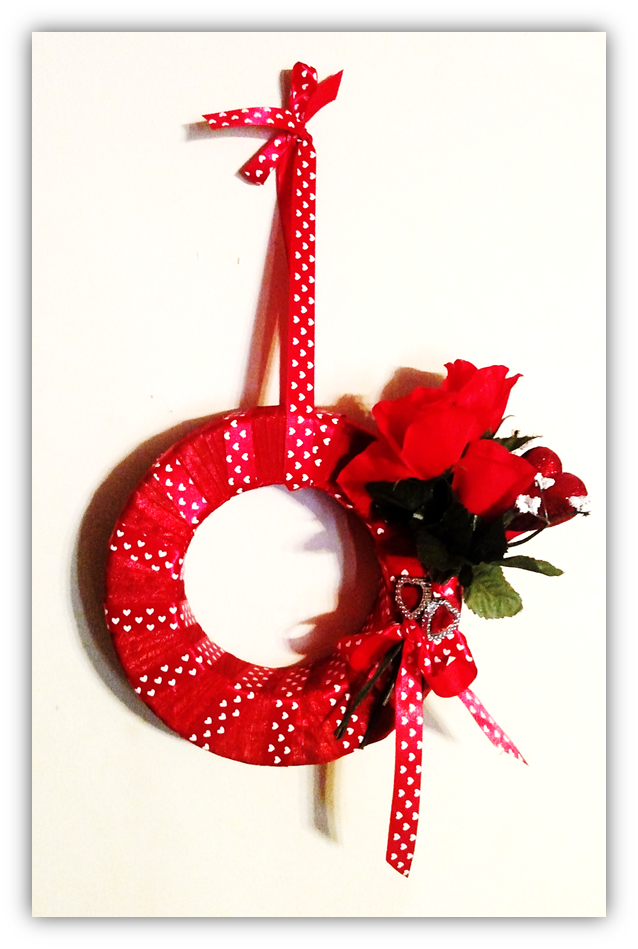 Dollar Tree Valentine's Day Ribbon Wreath
