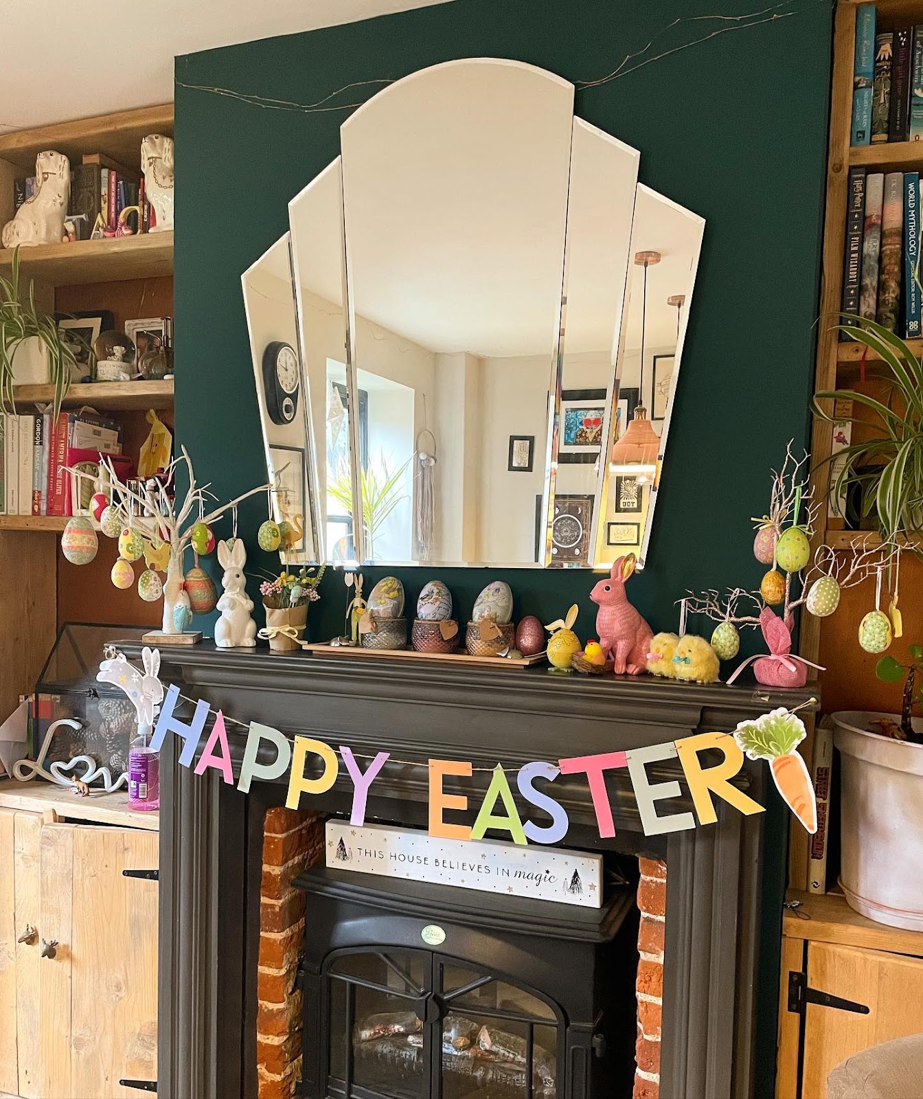 Easter Hearth Decor