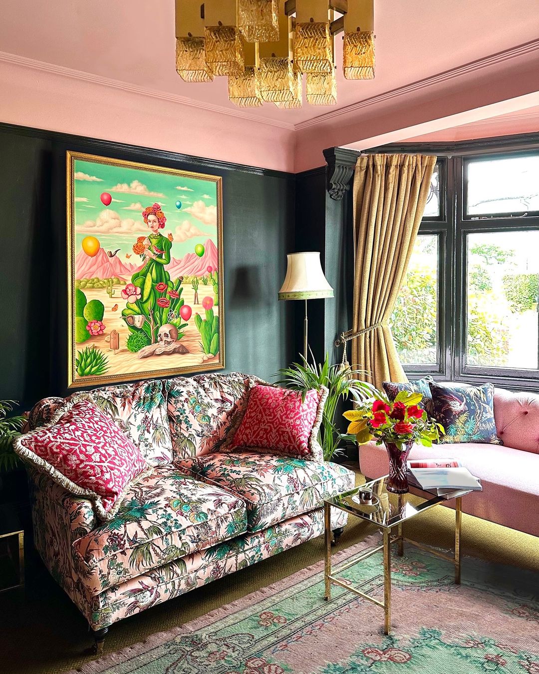 Eclectic Contrast with Dark Walls