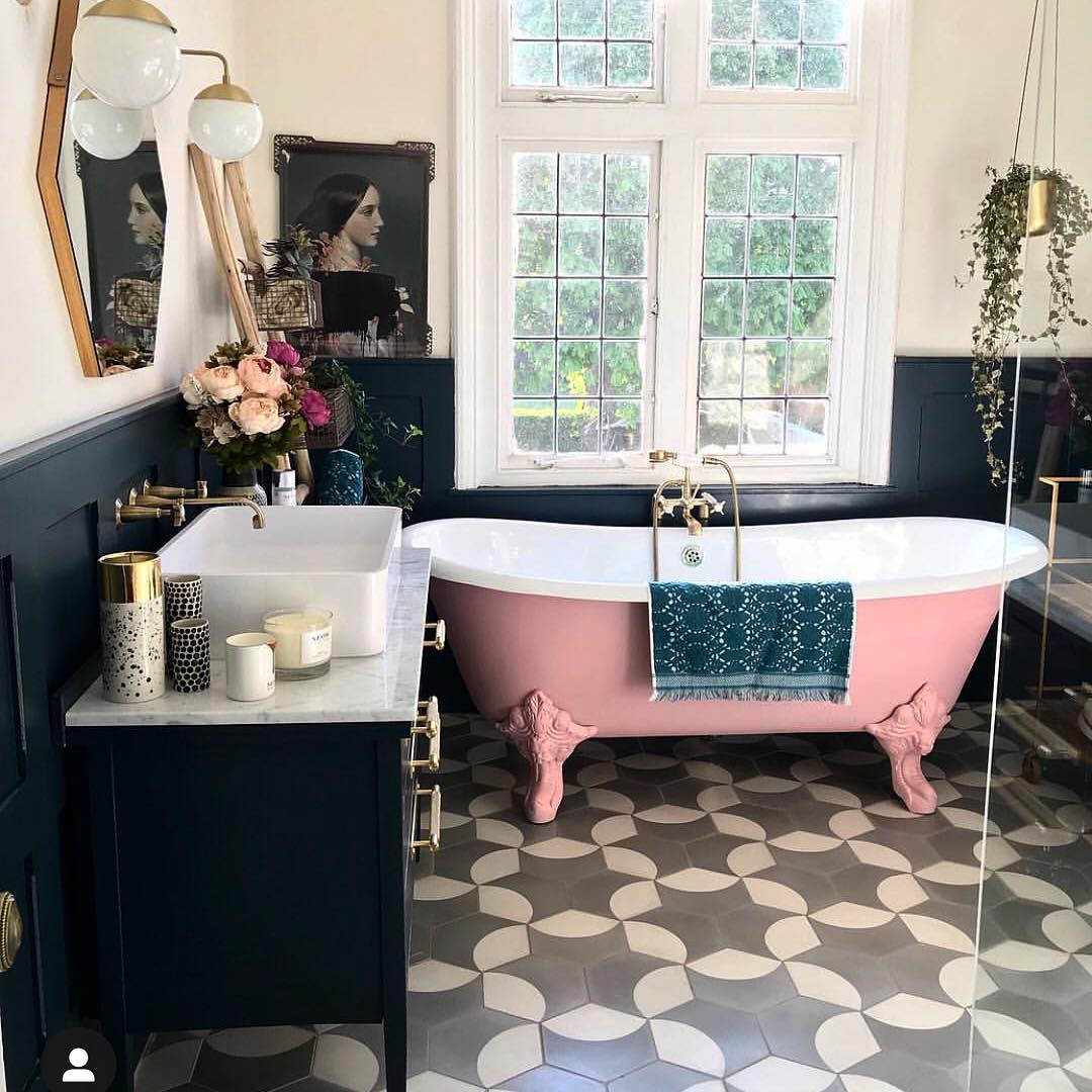 Dark Elegance with a Splash of Pink