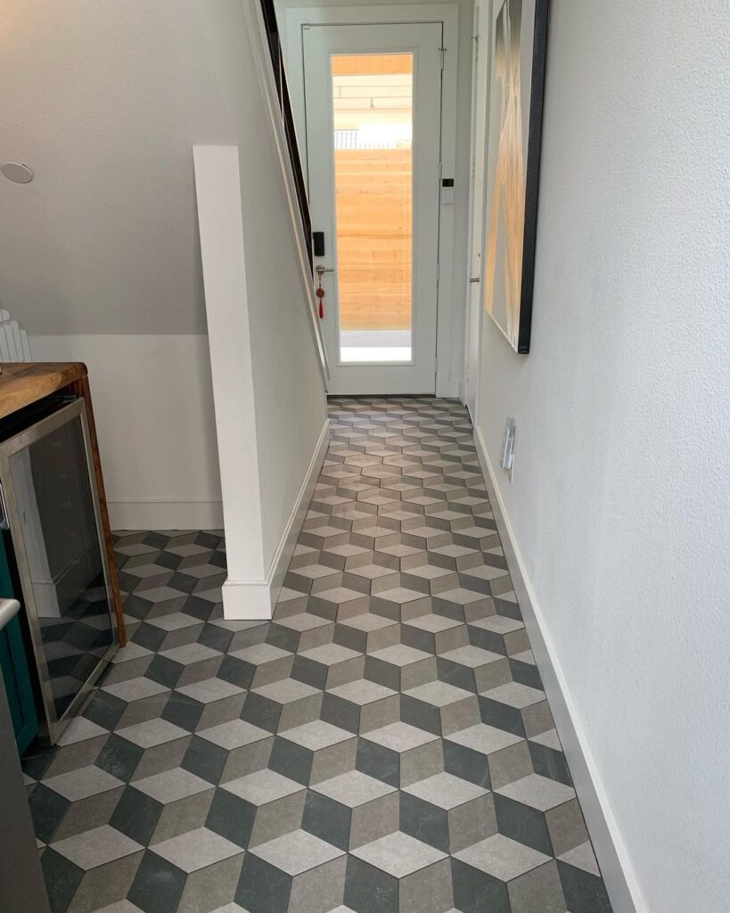 Entrance Tile by a Glass Door