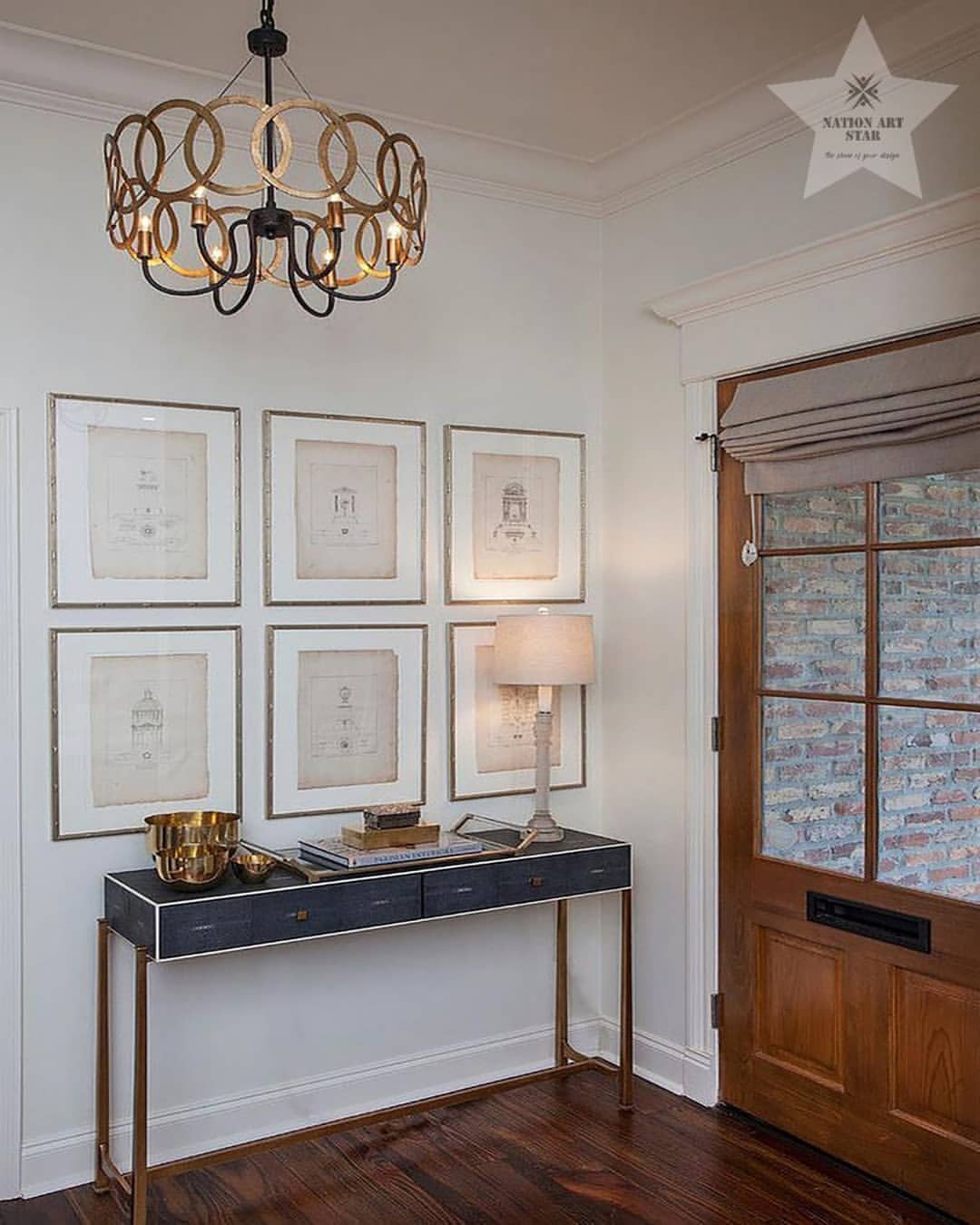 Elegant Architectural Entryway Gallery Wall