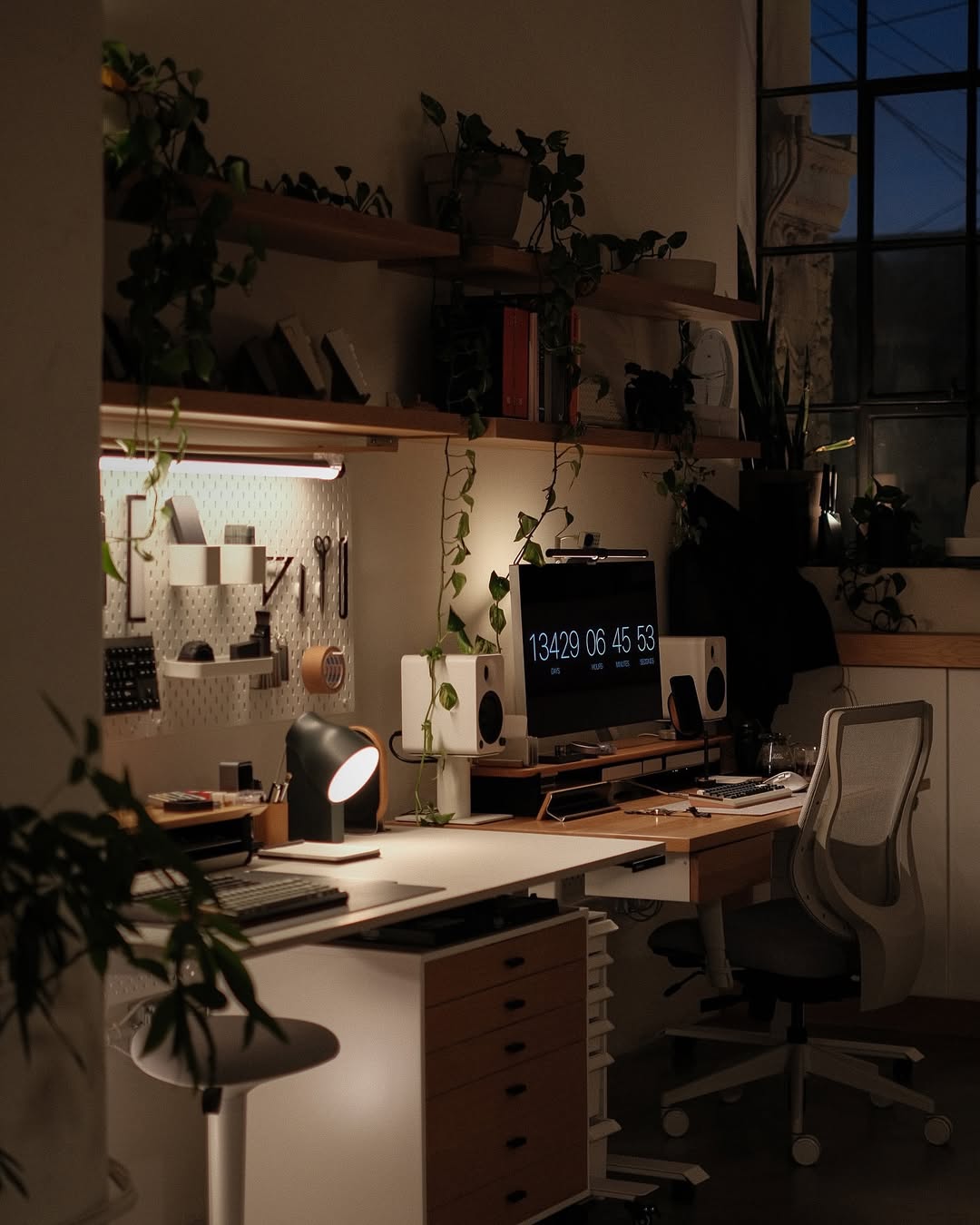 Evening Desk Setup