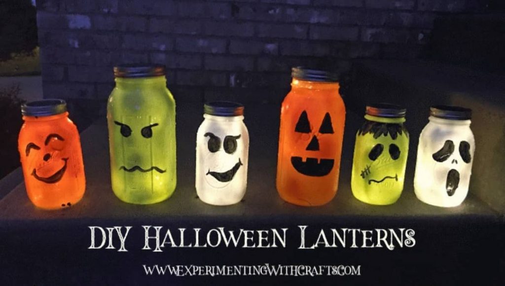 Halloween lanterns Mason Jar crafts 5