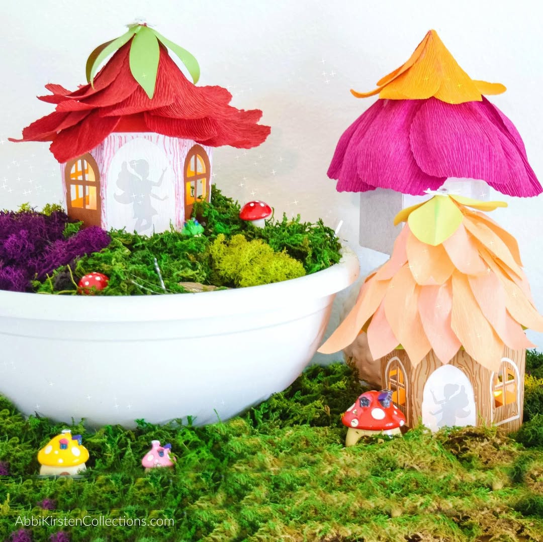 Fairy Cottages with Petal Roofs