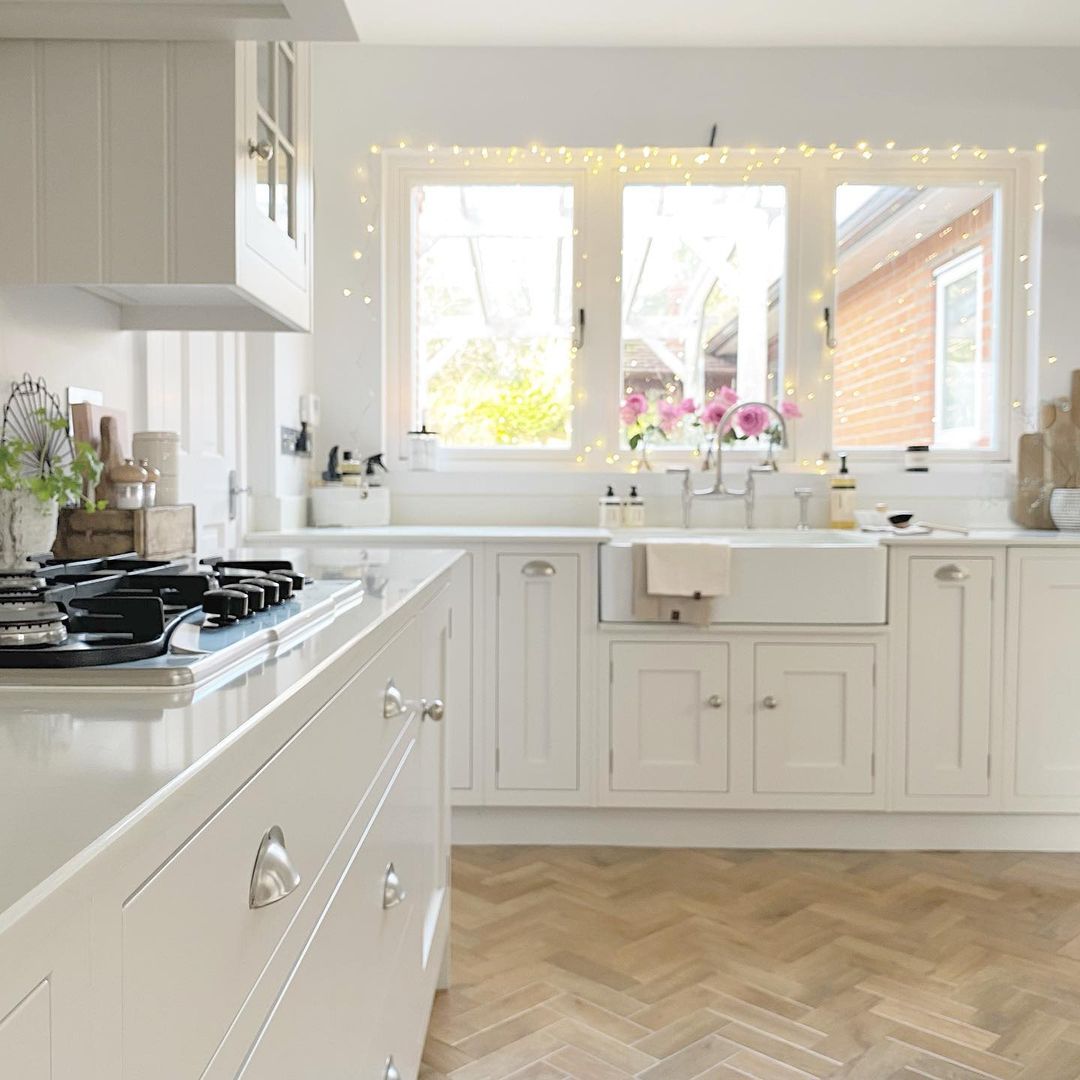 Fairy Lights on a Kitchen Window