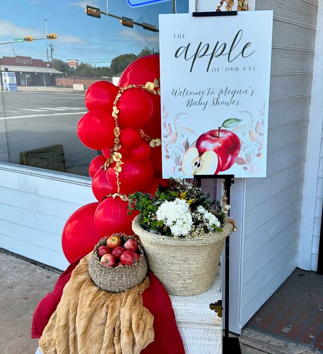 Fall Apple Orchard Baby Shower with Cozy Details