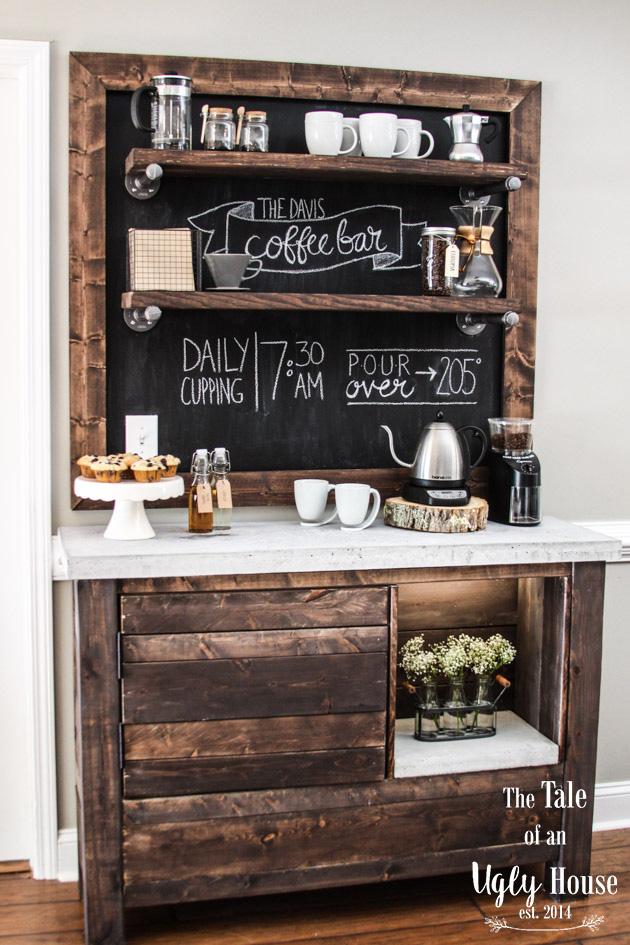 Farmhouse Chalkboard Coffee Station