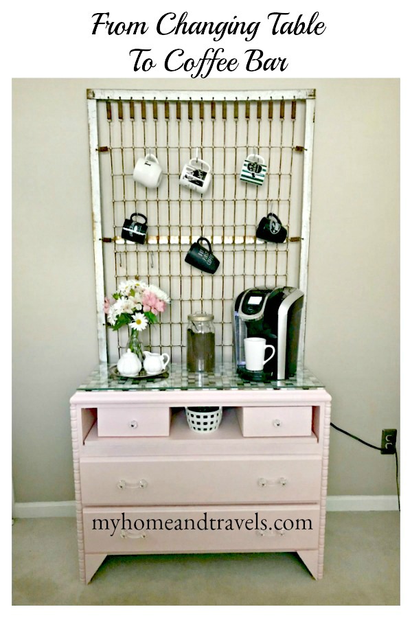 Farmhouse Changing Table Coffee Bar